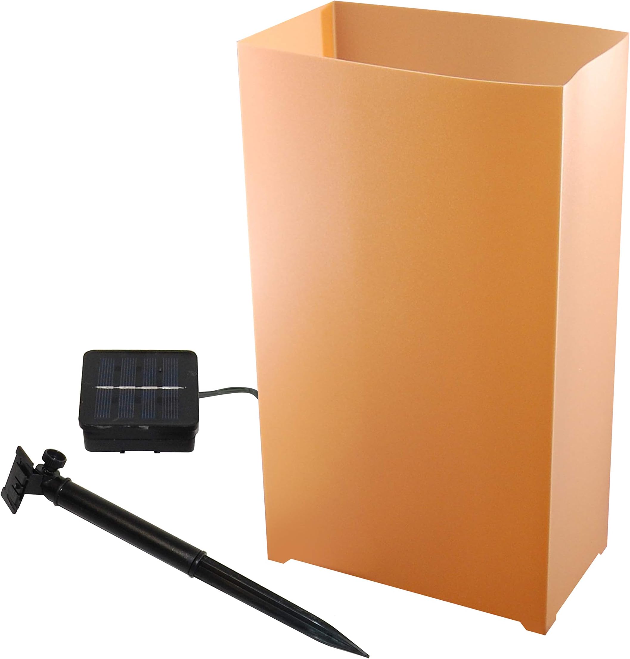 LumabaseSolar Powered Luminaria Kit,Plastic, Tan - Set of 6