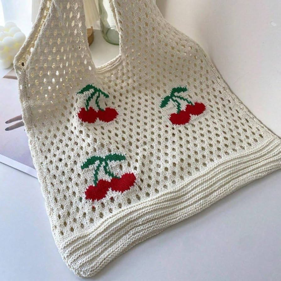 ★TOUT Y EST★ Cherry Handmade Knit Bag Ivory KKQWBBG502M 7181N9IARGL._UF894,1000_QL80_.jpg
