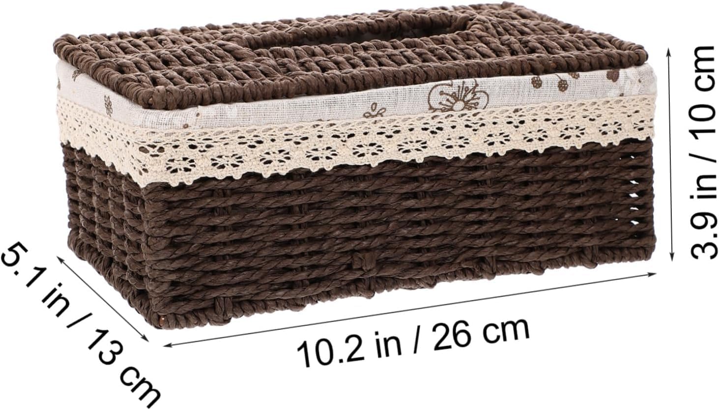 Acrylic Tissue Box, Desktop Tissue Box,Box PaperBox Woven Tissue Container Desk Topper Paper Towel Holder Napkin Holder for Table HomeDesktop Stand Car Mount Creative Tissue Containe image 5