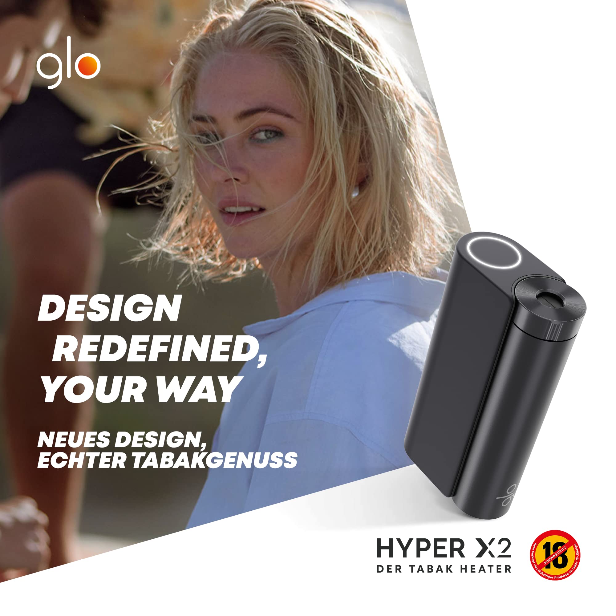 mehrweg e-zigarette test glo hyper X2 Tabakerhitzer für klassischen Zigarettengeschmack