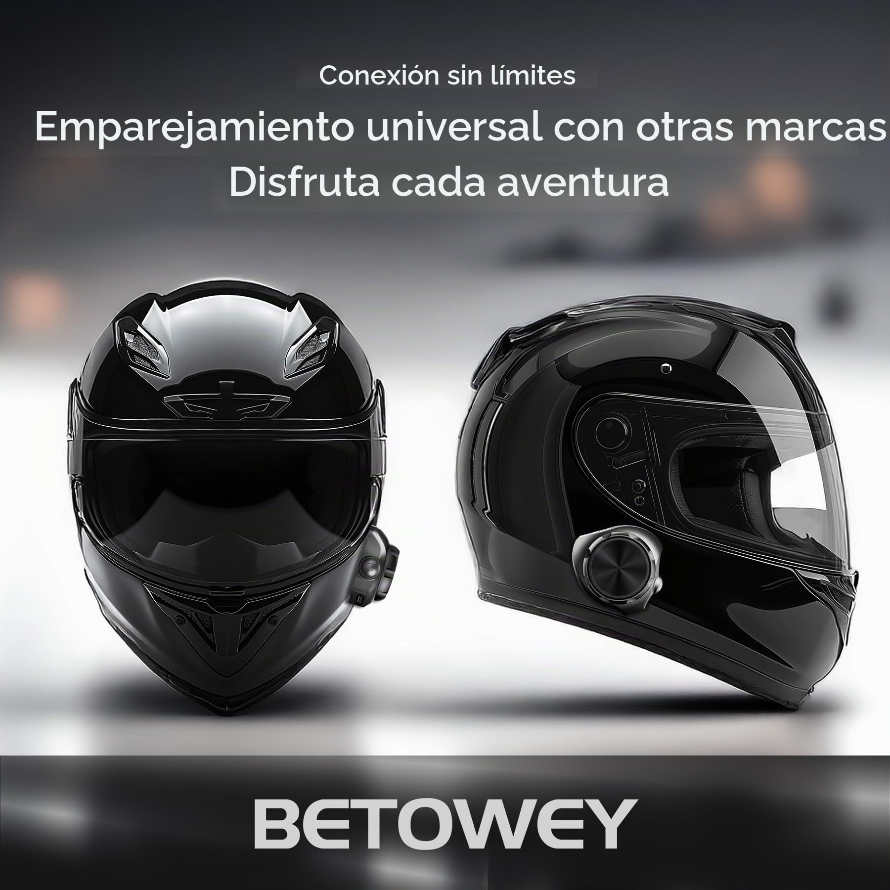 Y3 Intercomunicador Bluetooth 5.2 para Casco de Moto con Cancelación de Ruido Activa y Radio FM (1 Pieza)