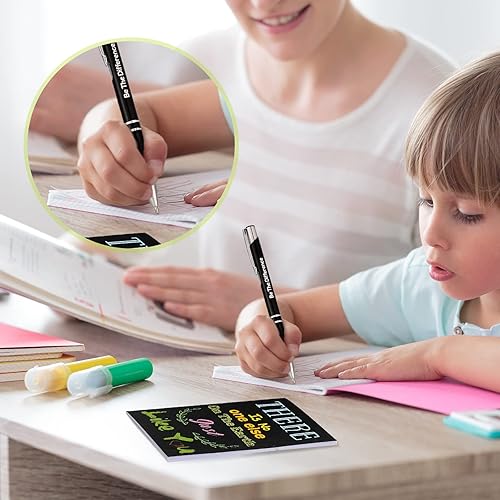 Miniatura 4 de Geyee 24 mini bolígrafos motivacionales, blocs de notas inspiradores, regalos de agradecimiento a granel, diarios pequeños, divertidos bolígrafos