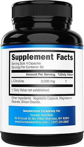 Miniatura 2 de L Citrulina 3000 mg Suplemento (240 cápsulas) apoya L arginina y pastillas de óxido nítrico - L-citrulina para hombres y mujeres - Suplemento de