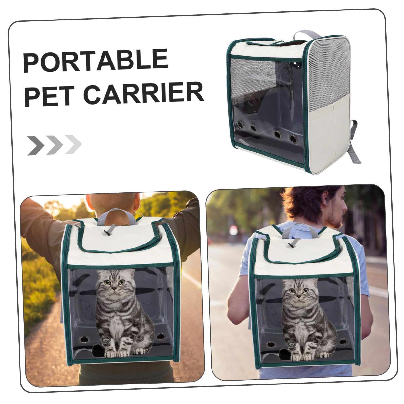 Toyvian Katzentragetasche Faltbar mit Netzmaterial für Kleine Hunde und Katzen für Reisen Wandern und Outdoor-aktivitäten Platzsparend und Atmungsaktiv