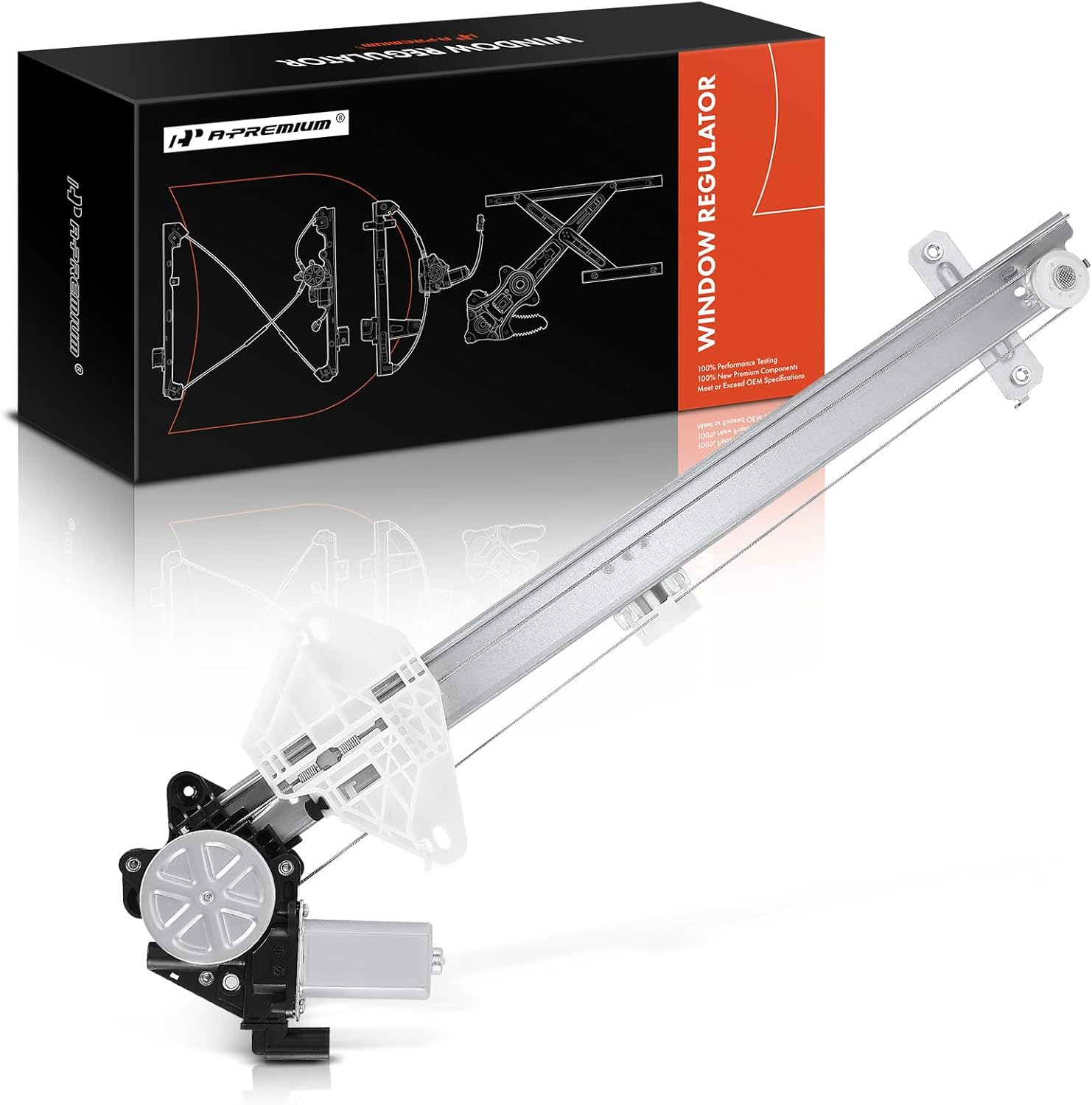 A-Premium Electric Power Window Regulator with Motor Compatible with Acura MDX 2014-2020, Front Right Passenger Side, Replace# 72210TZ5A01