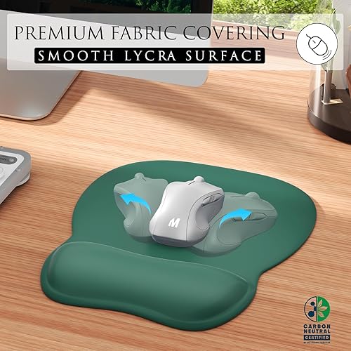 Miniatura 92 de MROCO Alfombrilla ergonómica para mouse con reposamuñecas de gel, cómoda alfombrilla de mouse con superficie de soporte de muñeca suave y base