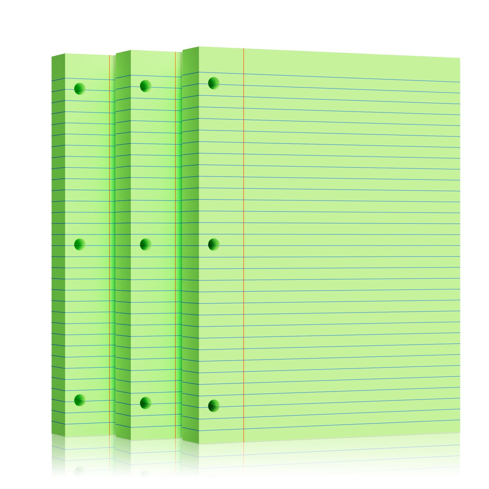 Snapklik.com : Green Loose Leaf Paper 300 Sheets 8" X 10.5" Filler ...