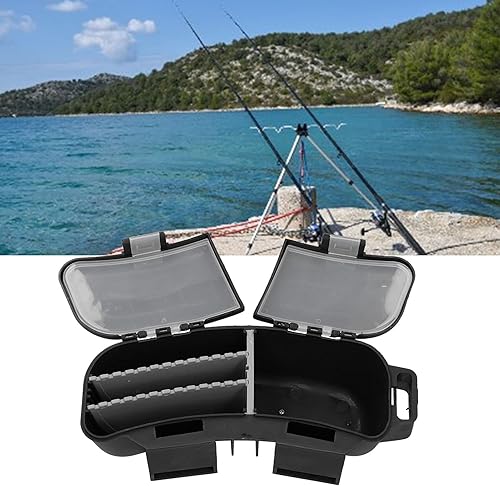 Miniatura 7 de VBESTLIFE Caja de aparejos de pesca, caja de cintura de pesca portátil multifuncional, caja de almacenamiento de aparejos de cebo, portador de línea