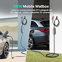 WISSENERGY Type 2 Töltőkábel 11 kW Elektromos Autó Töltő CEE Csatlakozóval, Háromfázisú Mobil Töltőállomás 6m 2