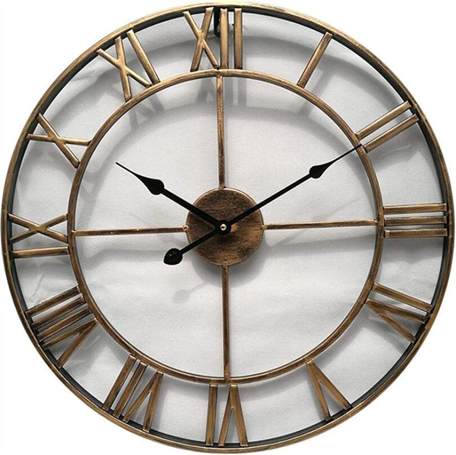 Wall Clock,Outdoor Garden Classic Vintage Wall Mounted Clock Large Weatherproof with Roman Numerals, Diter 40CM