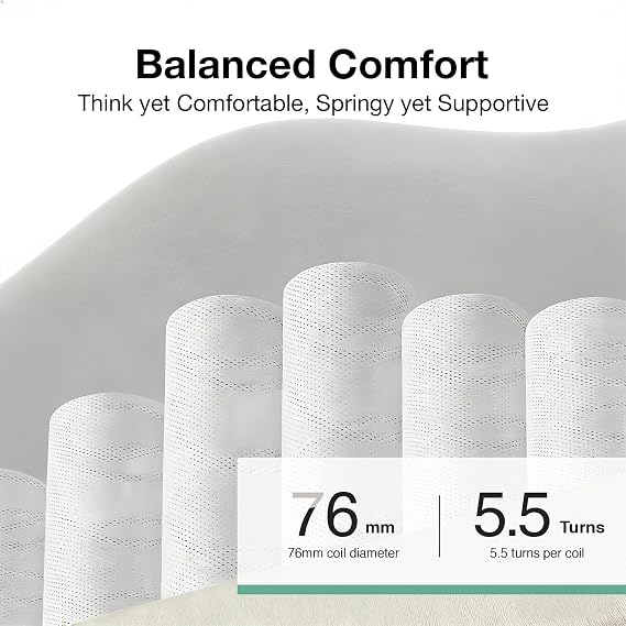Novilla 3FT Single Mattress, Hybrid Pocket Sprung Mattress 20cm Deep, Enhanced Support Medium Firm Comfort, Breathable Cover, Oeko-Tex Certified Fabric, 90x190x20cm, Nova Series