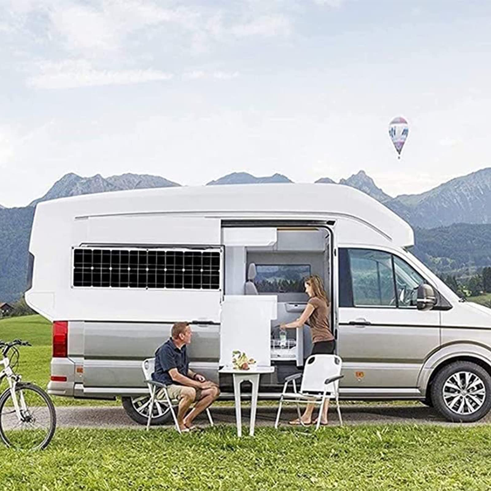 Pannello solare flessibile 4x200w 18v, modulo fotovoltaico monocristallino ad alta efficienza con regolatore da 40 A per barca, auto, camper, furgone, roulotte, tetto, capannone, superfici irregolar