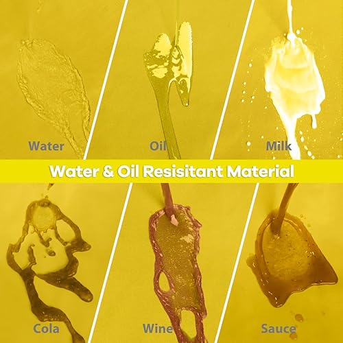 Miniatura 9 de ROTANET Delantal extra grande para hombres, delantal ajustable con bolsillo para cocina, delantal de cocina para mujeres, chef, resistente al agua y