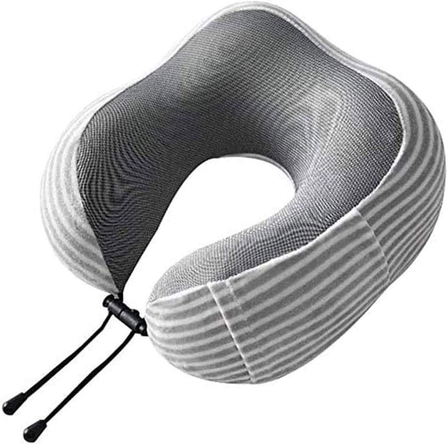 Airplane Neck Pillow for Traveling - Memory Foam, Adjustable Travel Pillows for Sleeping - Soft Head Rest w/Neck Support - Car Seat & Chair