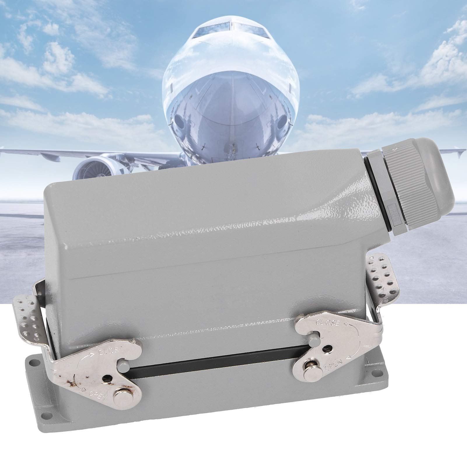 Conectores de Alta Resistencia 500 V 24 Contactos Conector Industrial para Equipos Exteriores Latón Plateado Enchufe Lateral Industrial Resistente para Aplicaciones Industriales