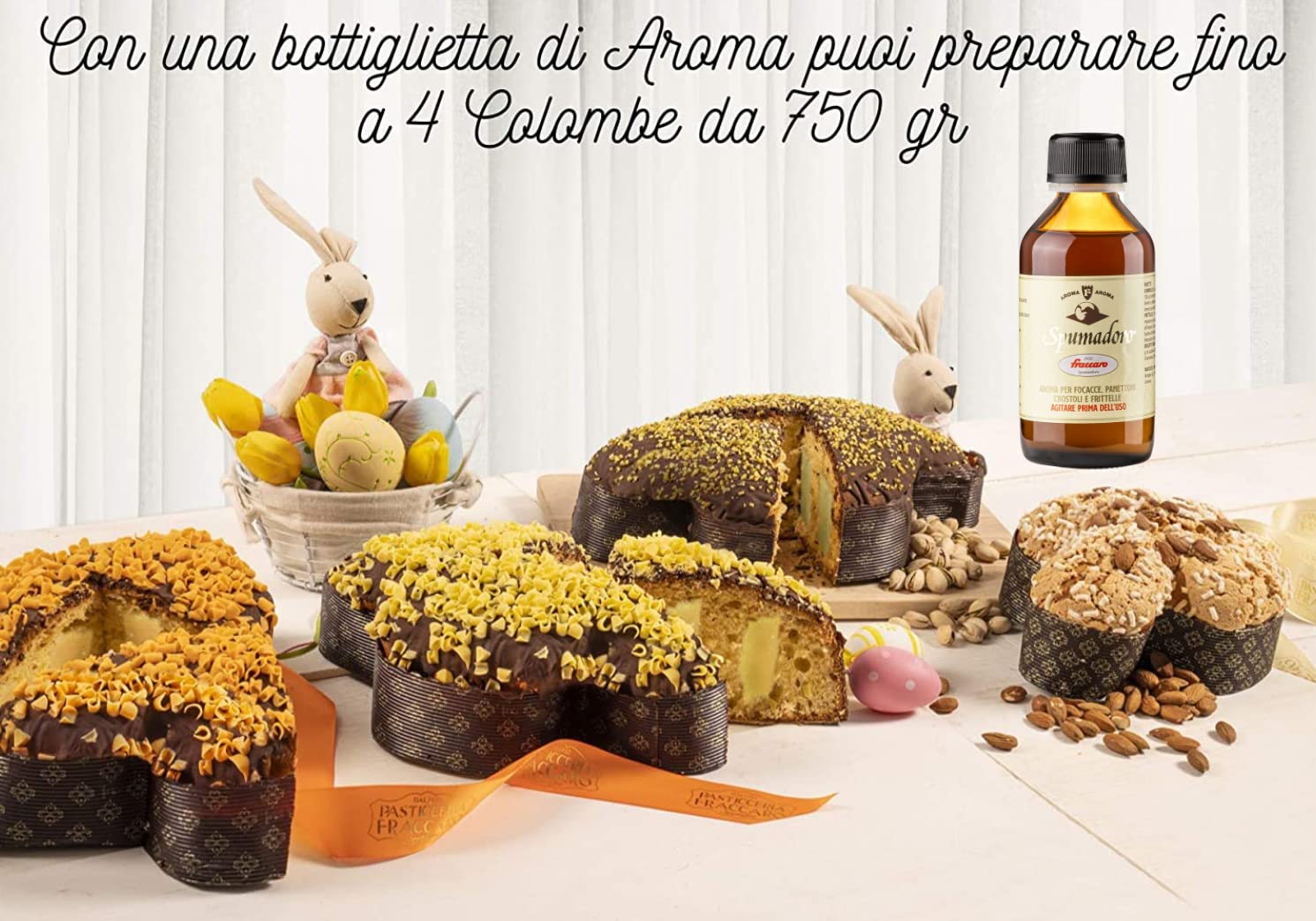 Kit Stampo per Colomba (10x750gr) + Aroma per Colombe Fraccaro (2x100 ml) - Realizza le tue Colombe Preferite direttamente in casa tua (Kit x Stampi + Aromi)