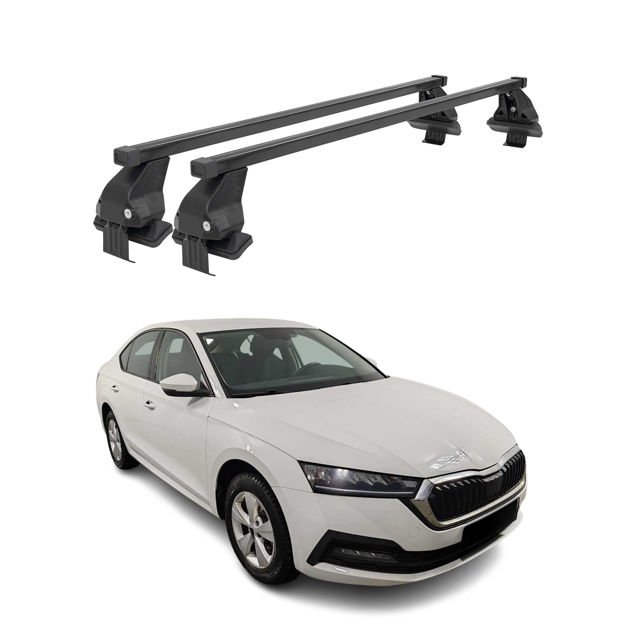 OMAC Barre Portatutto Trasversali Acciaio per Seat Ibiza IV 2008-2017 – Bloccabile – Testato City Crash – DIN 75302