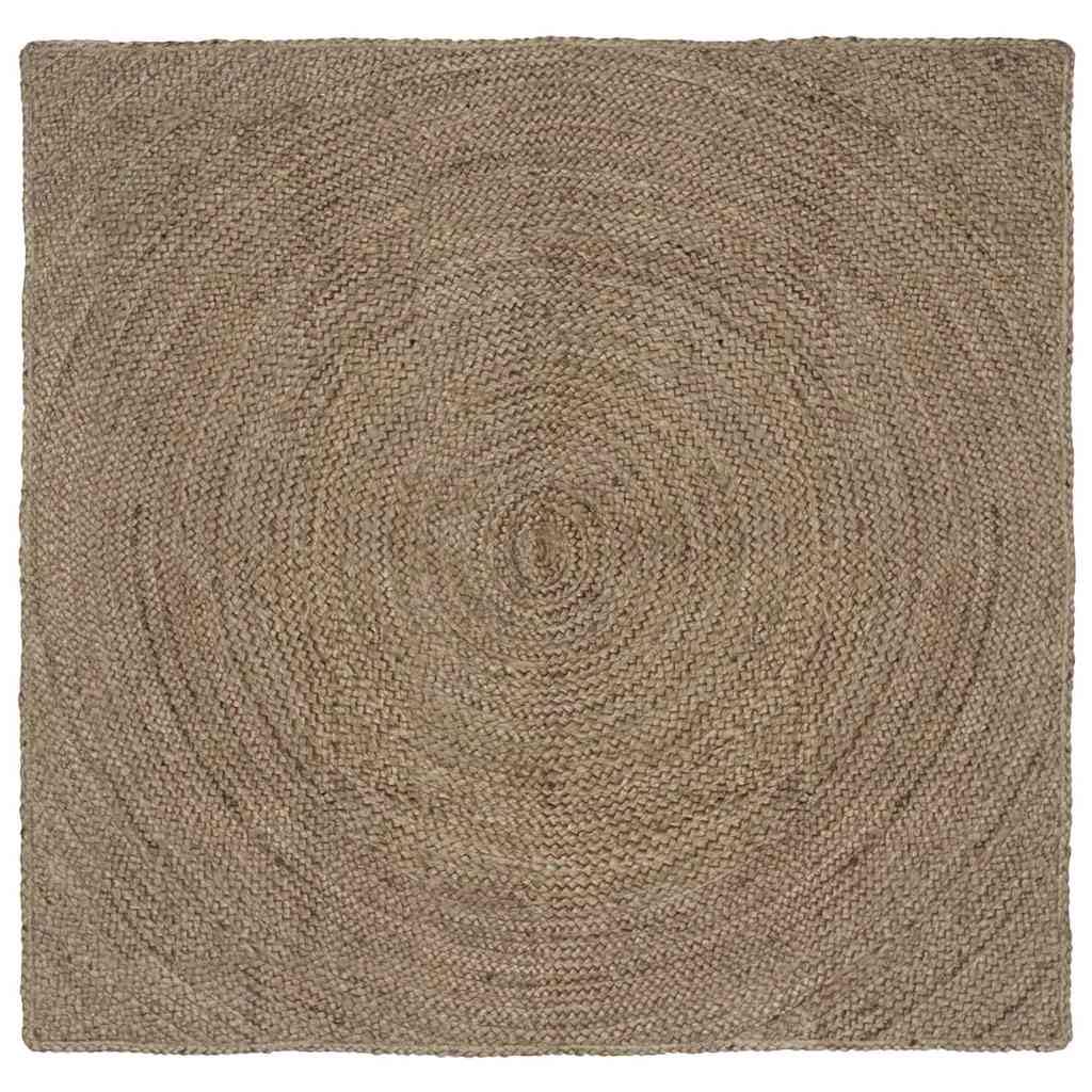 Tapis en jute gris fait main | Douceur naturelle et esprit moderne 120x120