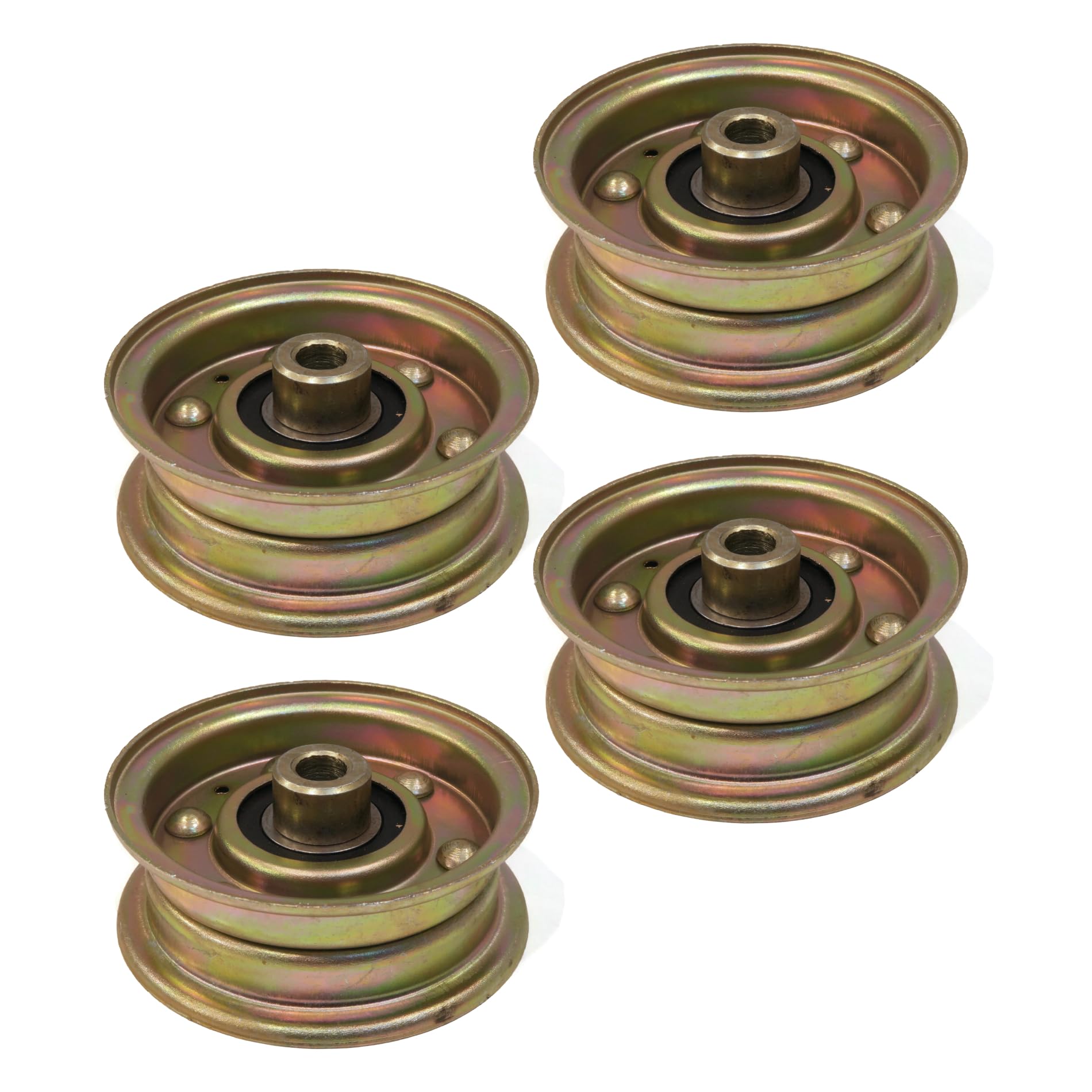 The ROP Shop | (Pack of 4 Flat Idler Pulleys for Exmark 130-8362, 1308362, 1-303028, 1303028