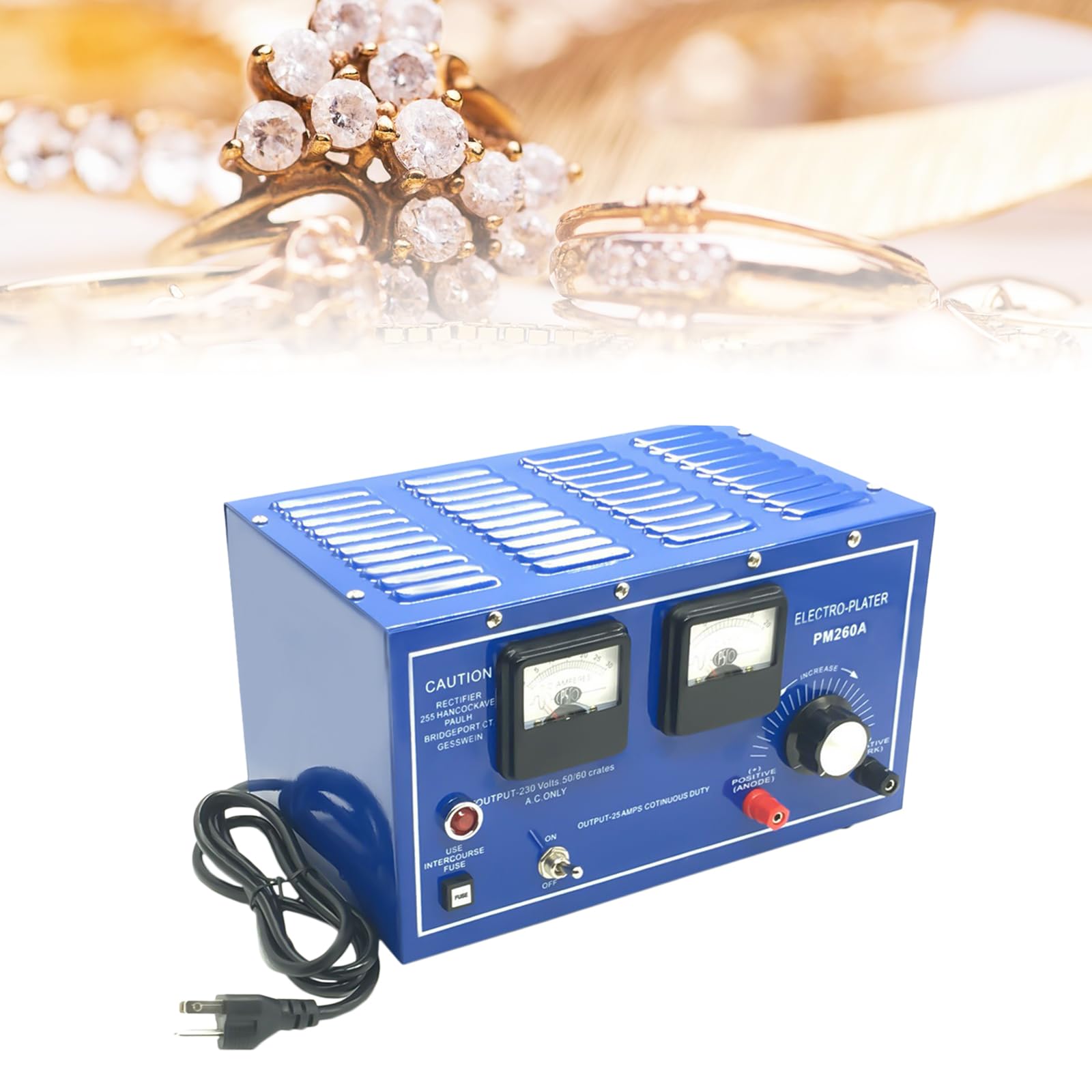 Cbhfmljd Jewelry Plating Machine, 110V 30A Silver Gold Plating Rectifier Electric Plating Machine Jewelry Plating Rectifier Electroplating Rectifier for Jewelry Gold Silver Platinum