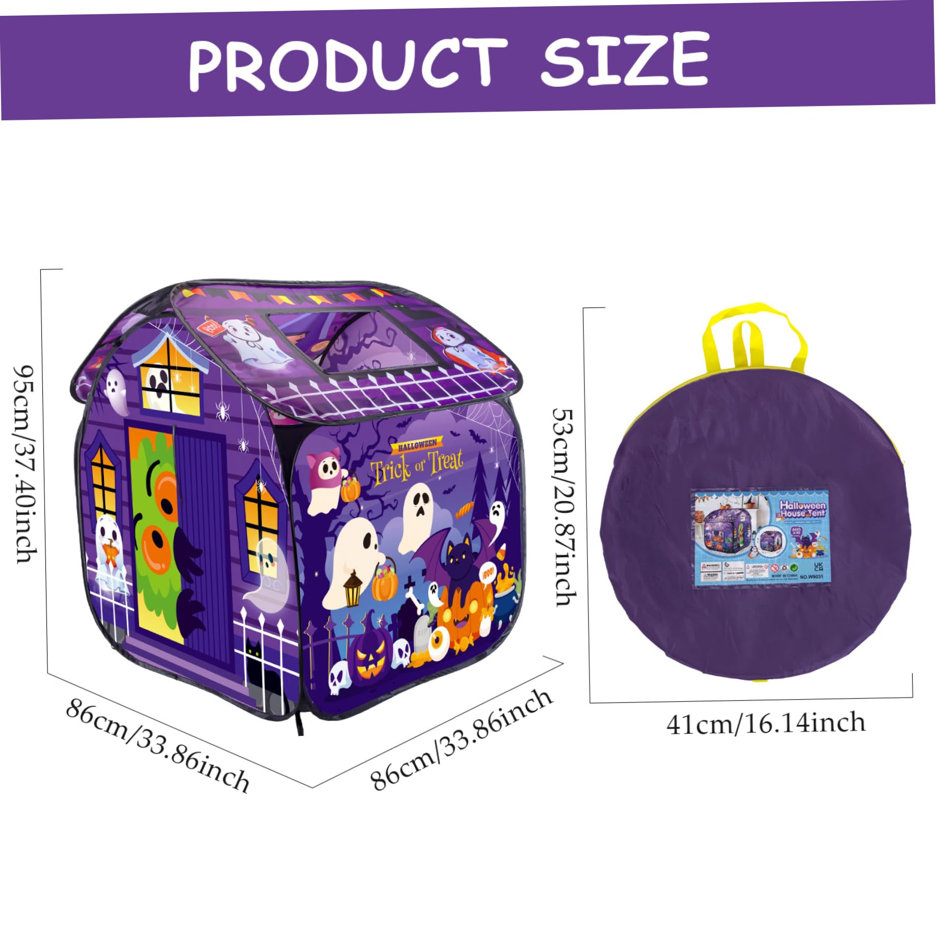 Tenda da Gioco per Bambini, casetta da Gioco Pieghevole Pop-up per Halloween