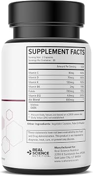 Real Science Alopecinol - All Natural Hair Growth Supplements for Thinning Hair & Scalp Support - with Vinitrox, GABA & Vitamins for Follicle Health & Nutrient Delivery - Made in USA, 60 Capsules