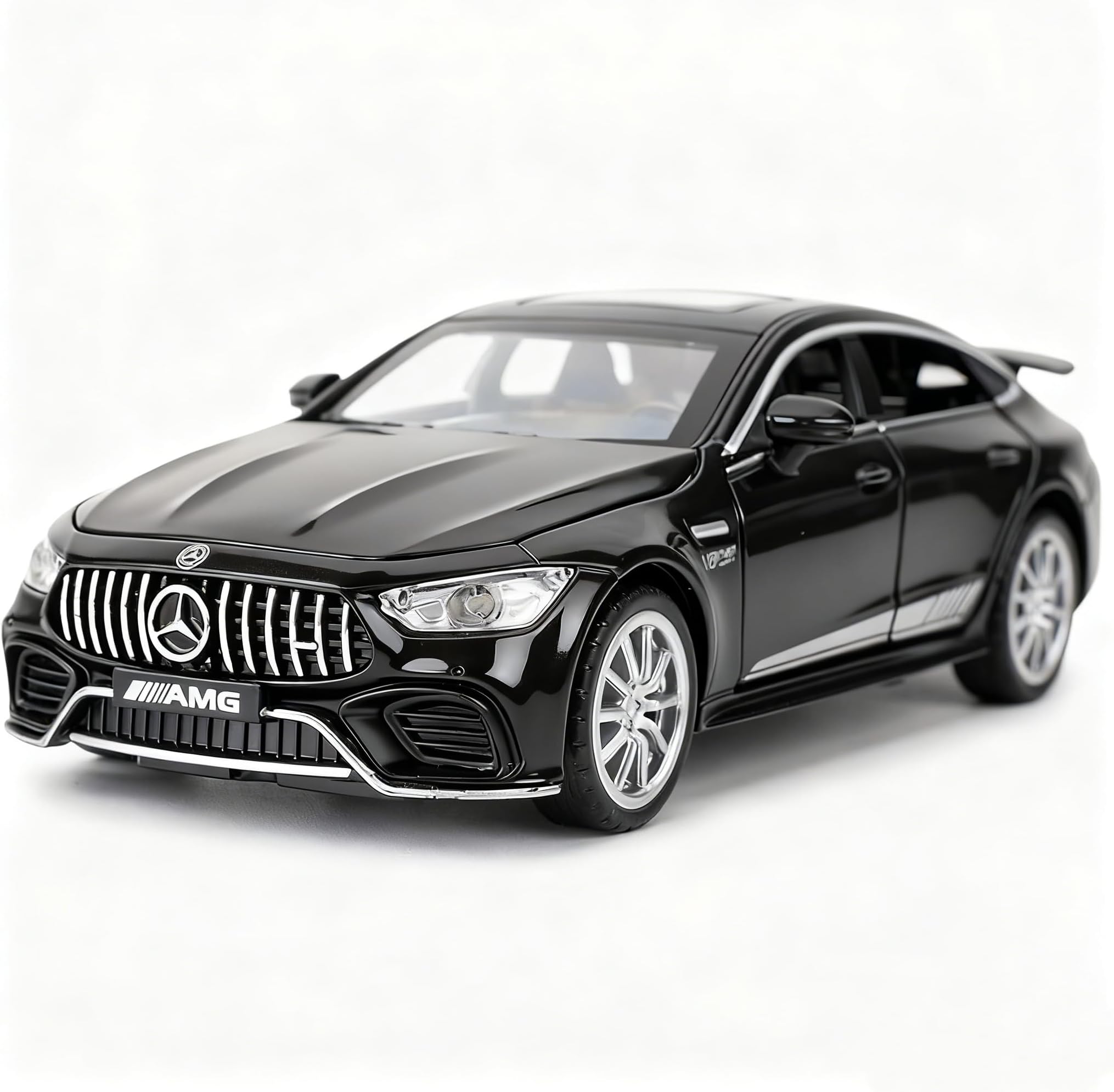 TGRCM-CZ 1/32 Diecast Car Compatible with Benz AMG GT63 Model Car Pull Back with Sound and Light Toy Car for Boys Girls Adult Gift(Black)