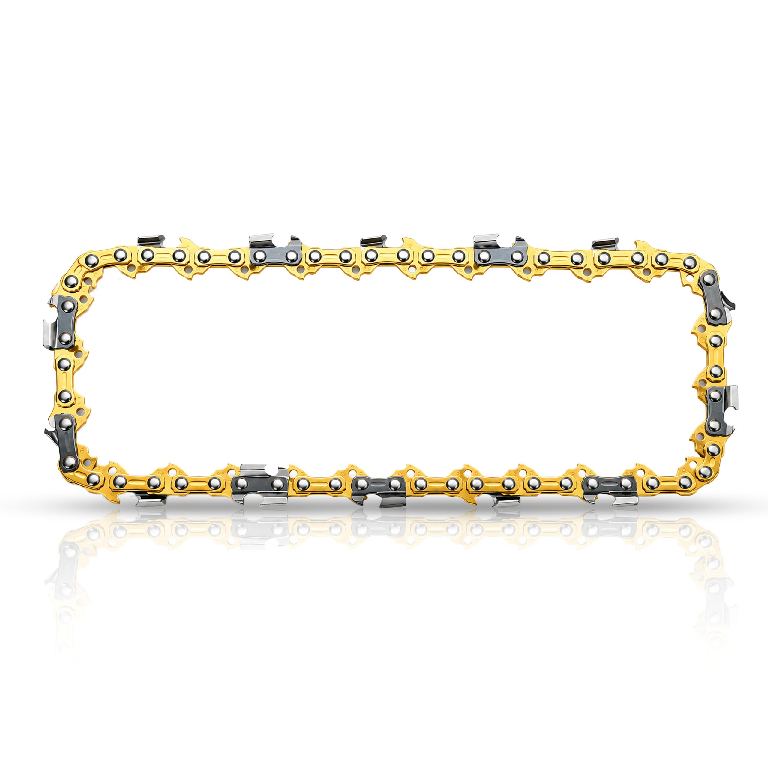 Premium Black & Gold 22Inch Chainsaw Chain | 72 Drive Links | 0.325 Inch Pitch | 1.5mm Gauge | Semi Chisel Replacement Saw Chain for Electric & Petrol Chainsaws | Wood Cutting, Forestry & Garden Use-image-11