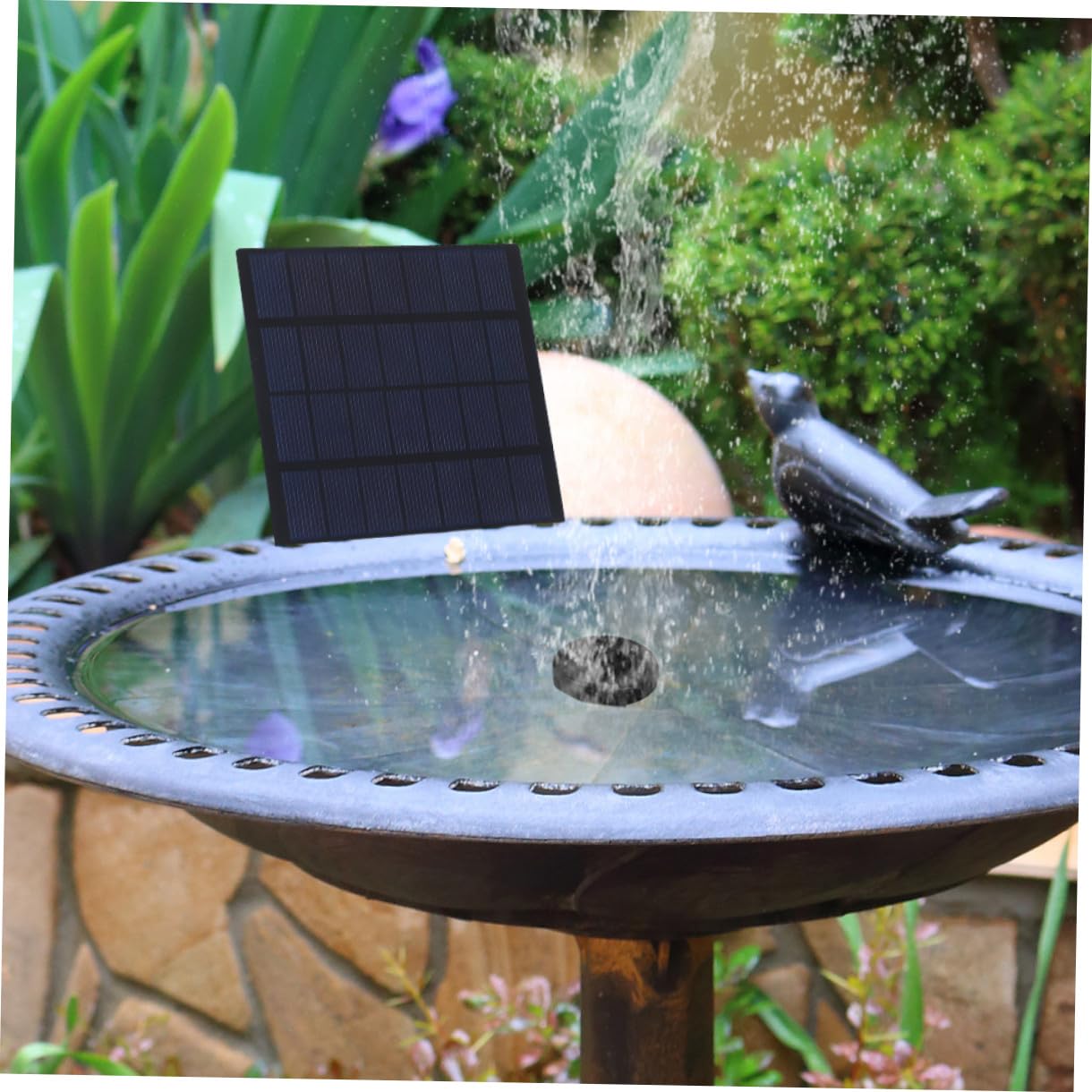 Milisten Solar Teich Sauerstoffpumpe für Aquarium und Gartenteich Tragbar Geräuscharm mit Solarladung