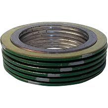 Sterling Seal 90008316GR600X6 316L Stainless Steel spiral Wound Gasket with Flexible Graphite Filler, for 8" Pipe, Pressure Class 600# QTY 6 , green Band with Grey Stripes Pack of 6