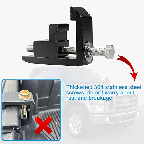 Miniatura 4 de Abrazaderas de montaje para sistema de riel utilitario para Toyota Tacoma 2005+ Tundra 2007+ tapas de camioneta, abrazaderas de aluminio resistente