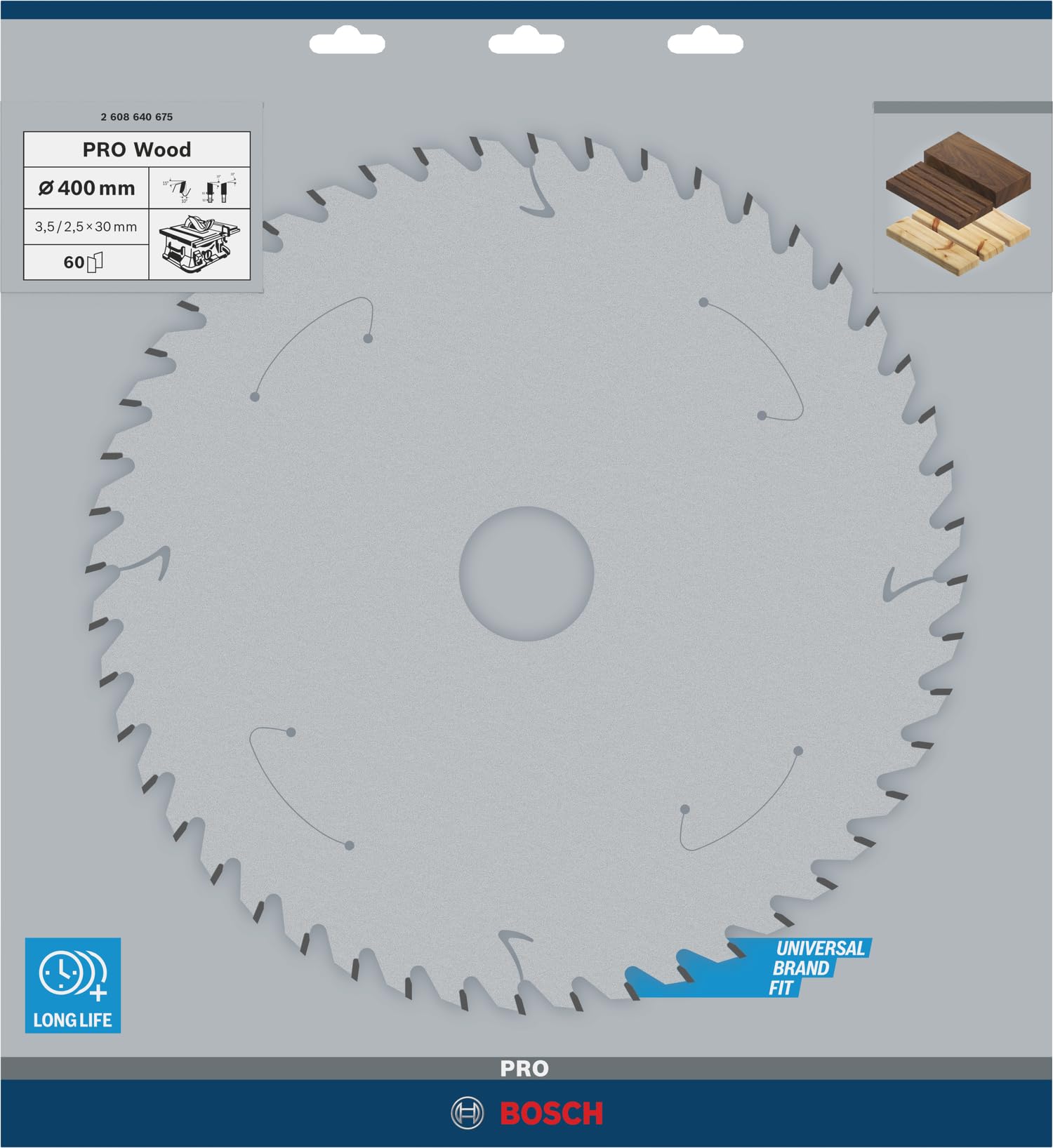 Bosch Professional Hoja de sierra circular Optiline Wood 400 x 30 x 3,5 mm 60 dientes