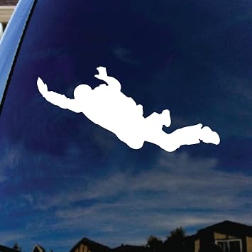 Skydiving Freefall Car Window Vinyl Decal Sticker 8" Wide