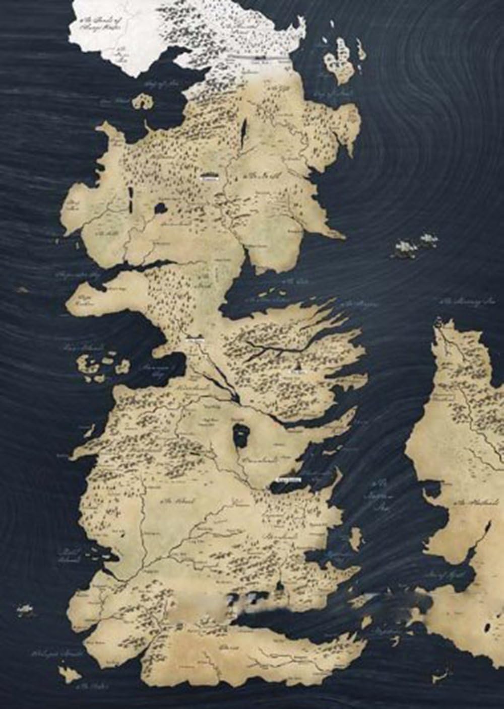 Karte Das Lied Von Eis Und Feuer Das Lied von Eis und Feuer Game Of Thrones Westeros Karte Segeltuch