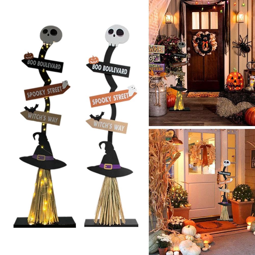 Acquista Decorazione della strega di Halloween Gonna di garza di stoffa morbida Mini scopa Strega bambola di pezza Appesa Ornamento Festival in Italia a partire da 3.57