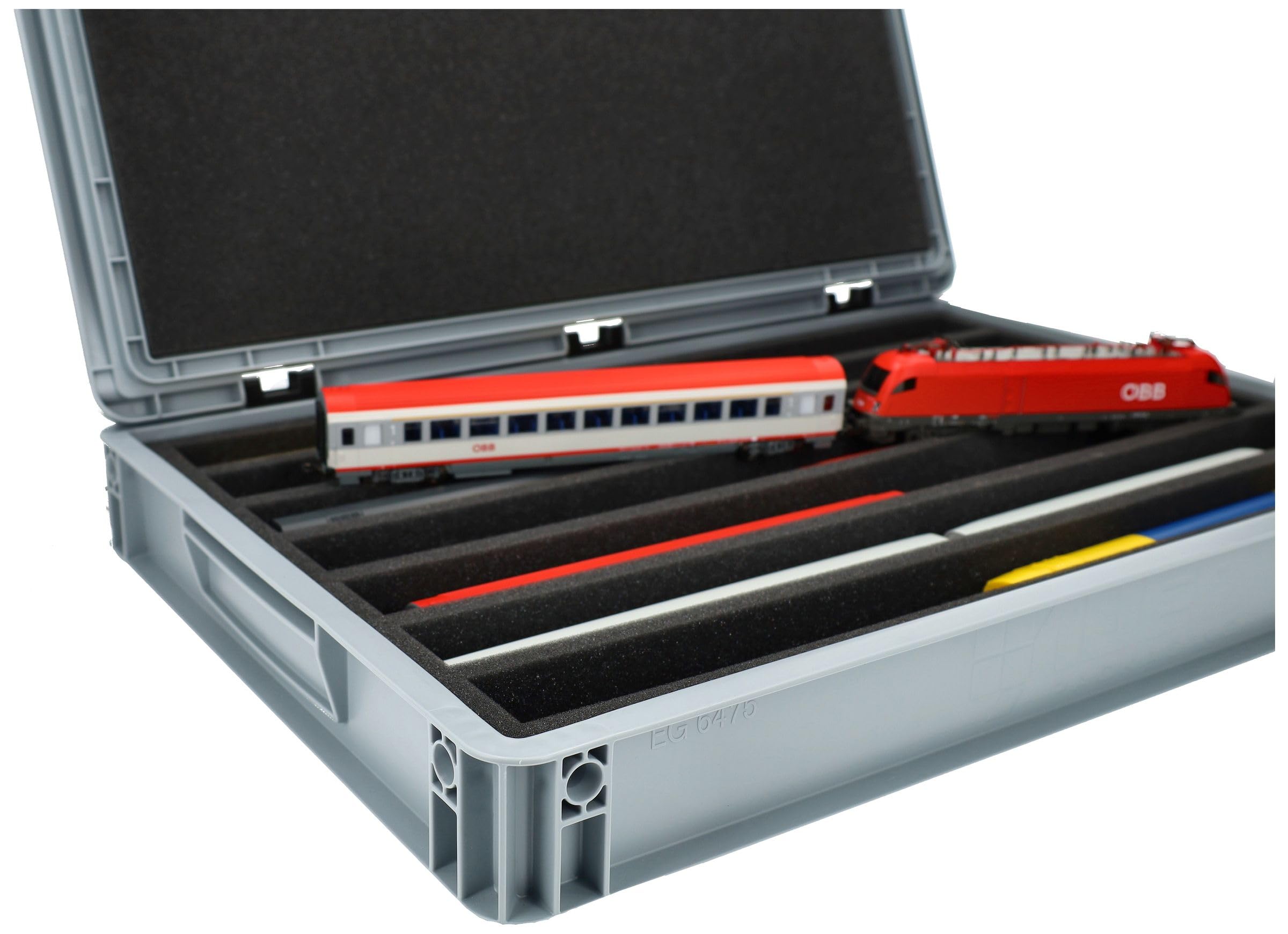 Feldherr Eurobox 60 x 40 cm Set per modellismo Ferroviario Scala H0-7 con Inserti in Schiuma