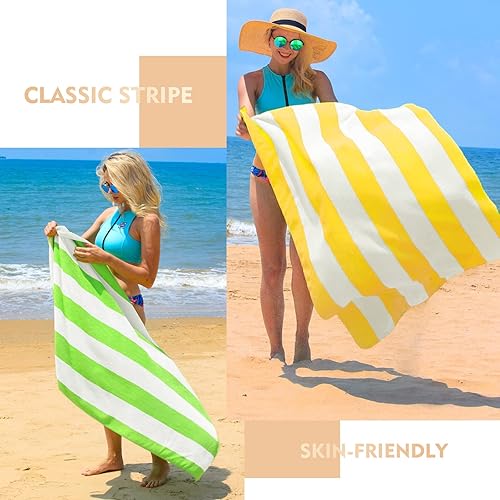 Vista 7 de Exclusivo Mezcla - Toalla de playa a rayas, 35 x 60 pulgadas y 35 x 70 pulgadas