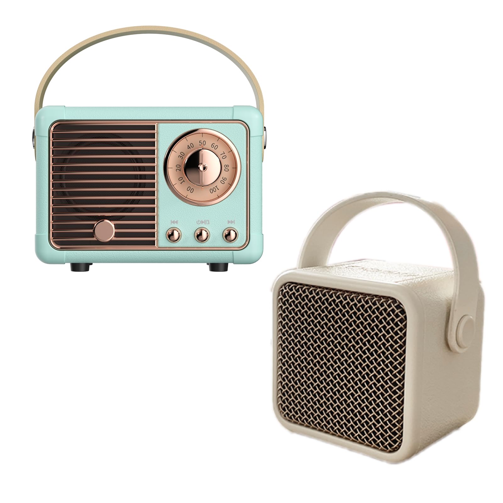 QUEQIMU Retro Bluetooth Speaker, Wireless Radio Vintage Speaker Indoor Outdoor Portable Small Bluetooth Speaker Support USB/TF Card/AUX Speaker