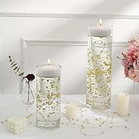 Vista 6 de Efavormart - Juego de 200 cuentas de perlas de imitación brillantes, sin agujeros, para manualidades (dorado)