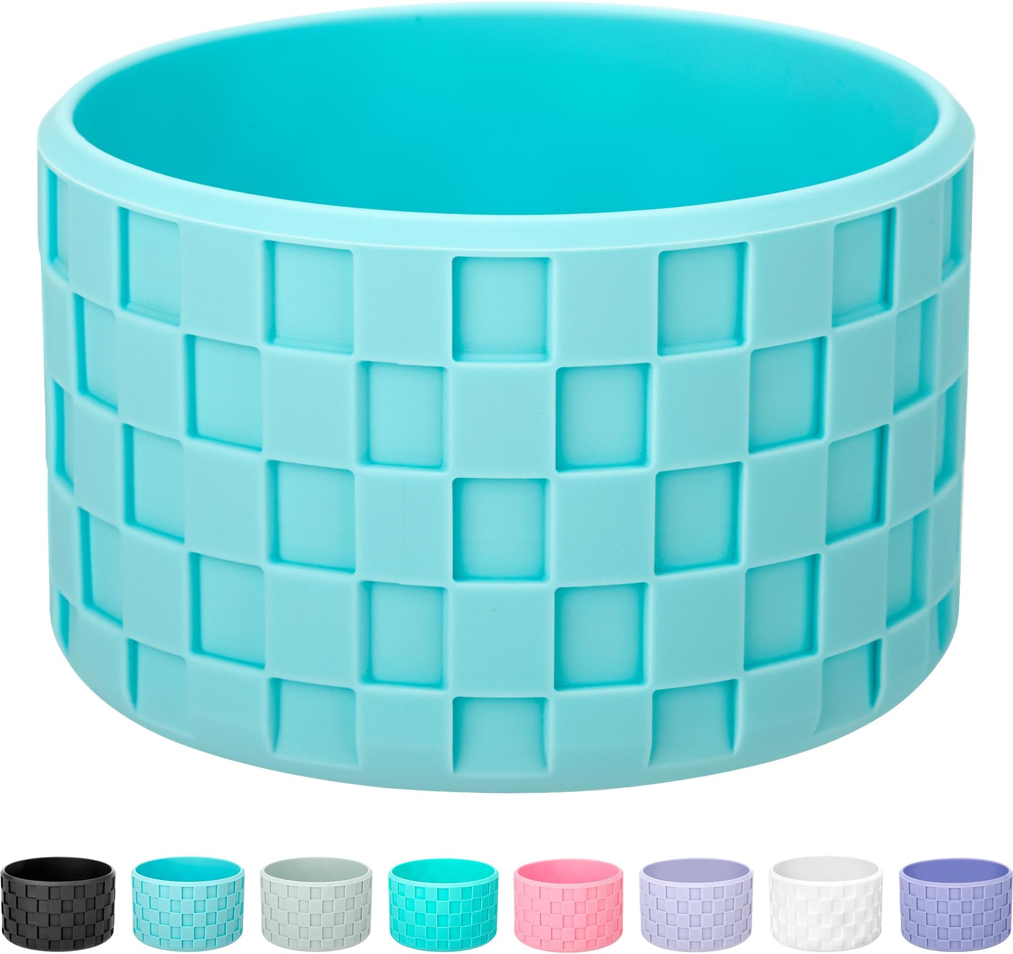 Silicone Boot for Stanley 40 30 oz,Checkered Pattern Anti Slip Bottom Cover Sleeve for Hydro Flask Water Bottle 12-24oz, Tumblers Bottom of 2.83-2.95in