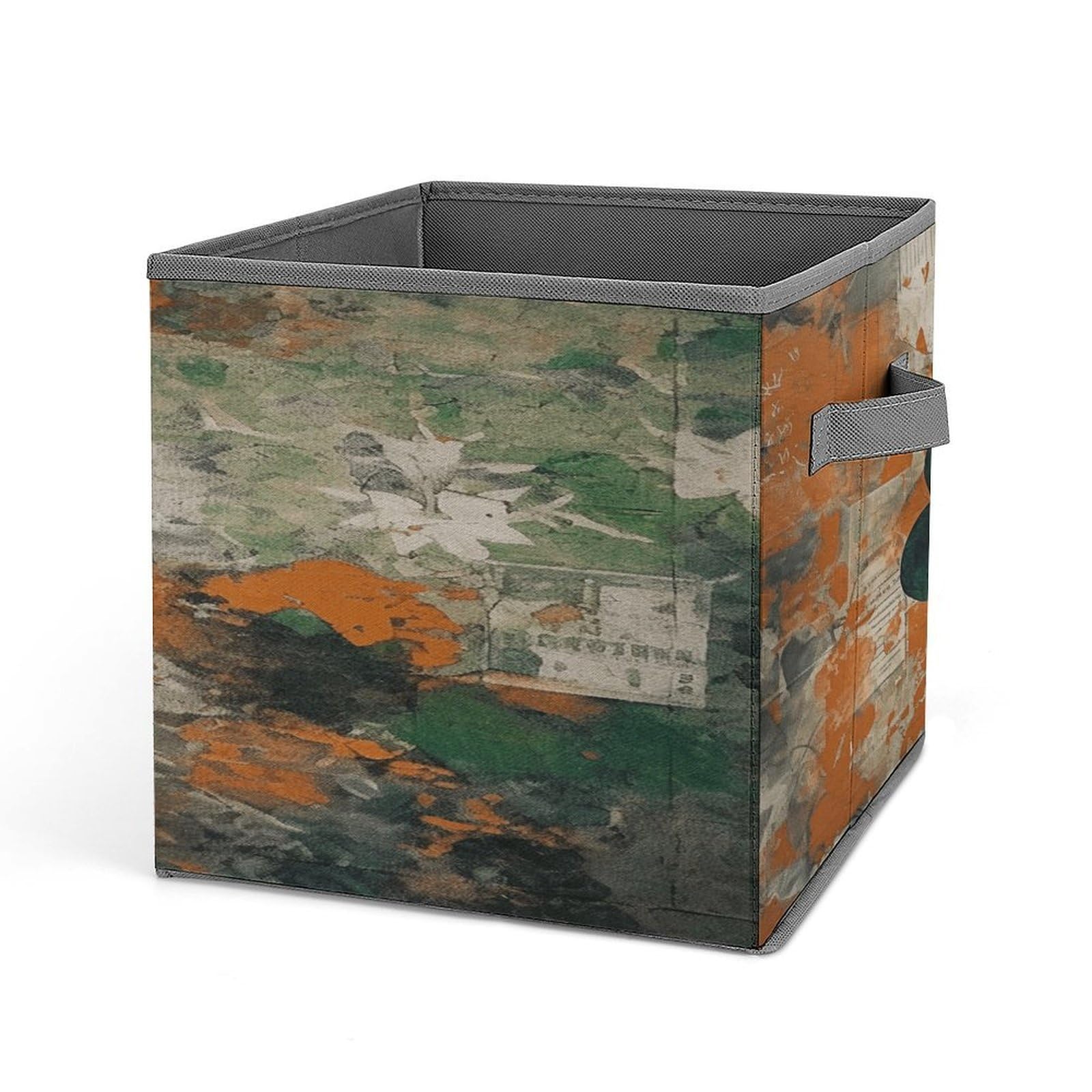 Fekiloot Style Green Leaves Image Storage Bins Storage Baskets