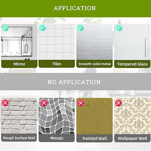 Miniatura 3 de MIUTME Paquete de 4 ganchos adhesivos de repuesto para regadera, ganchos adhesivos transparentes fuertes, tiras de ducha impermeables, sin taladrar,