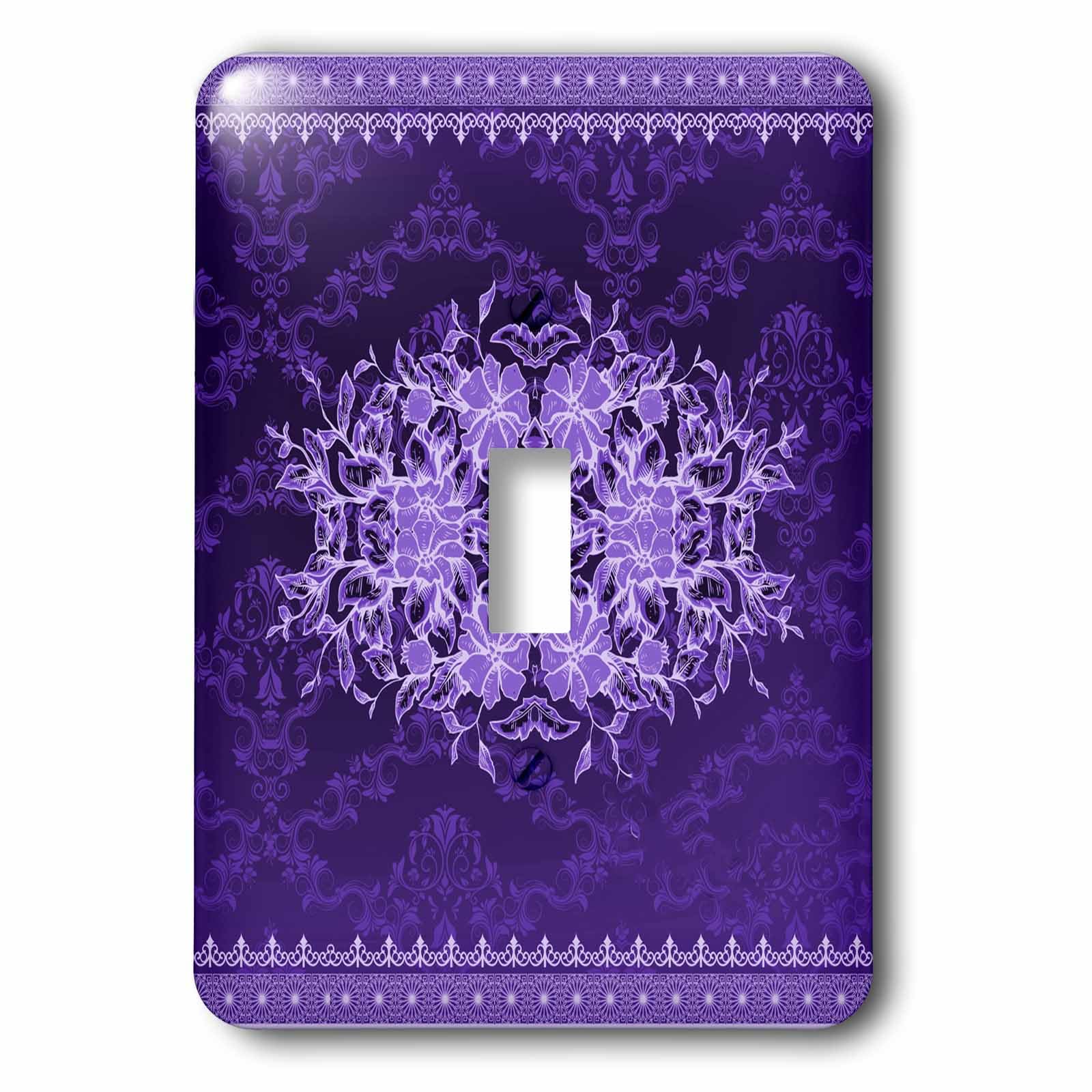 Interruptor de palanca con diseño floral vintage morado de 2.5 cm para decoración