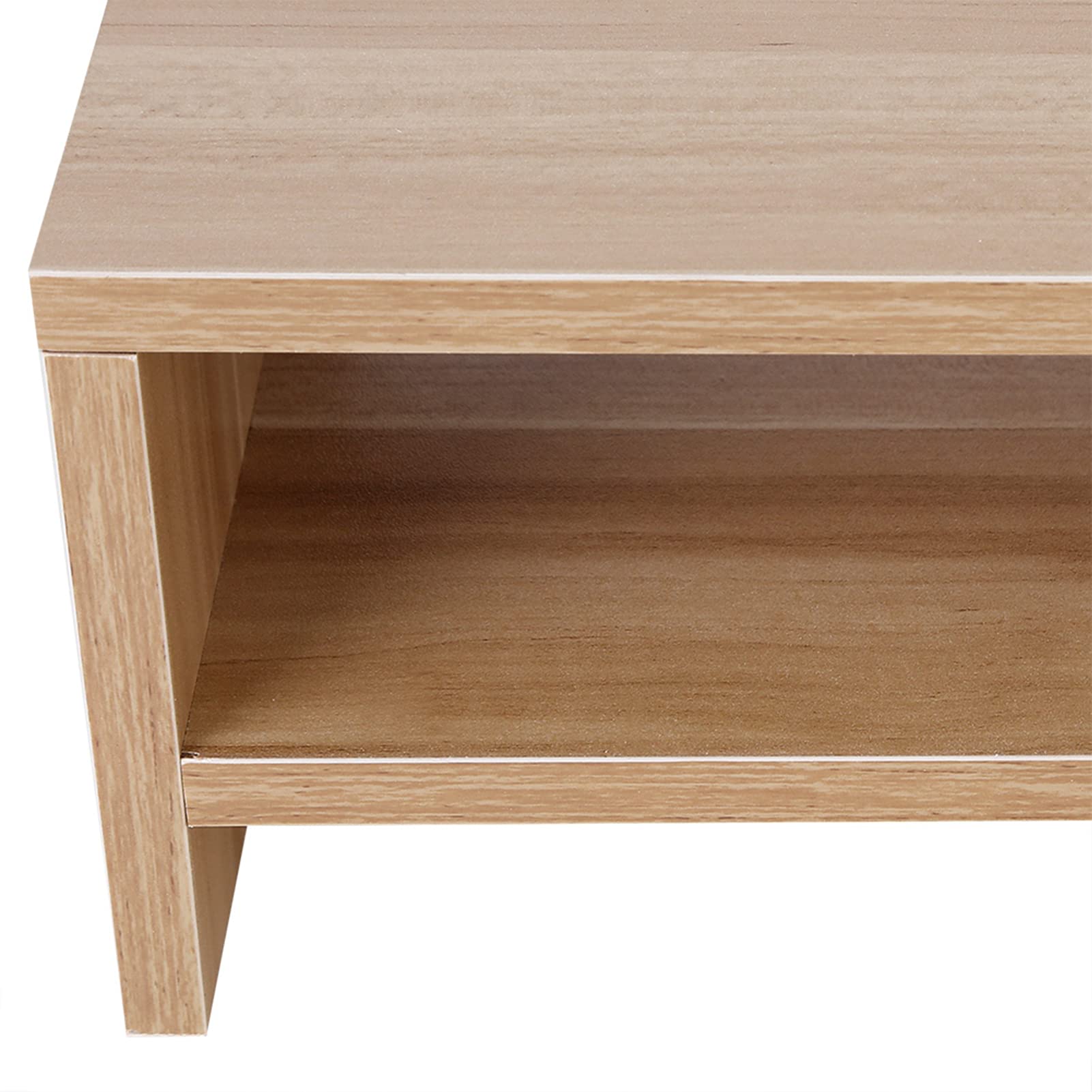 Kavolet Support de Moniteur en Bois, étagère à 3 Couches pour Usage Domestique et de Bureau, Blanc (Planche de densité 2)
