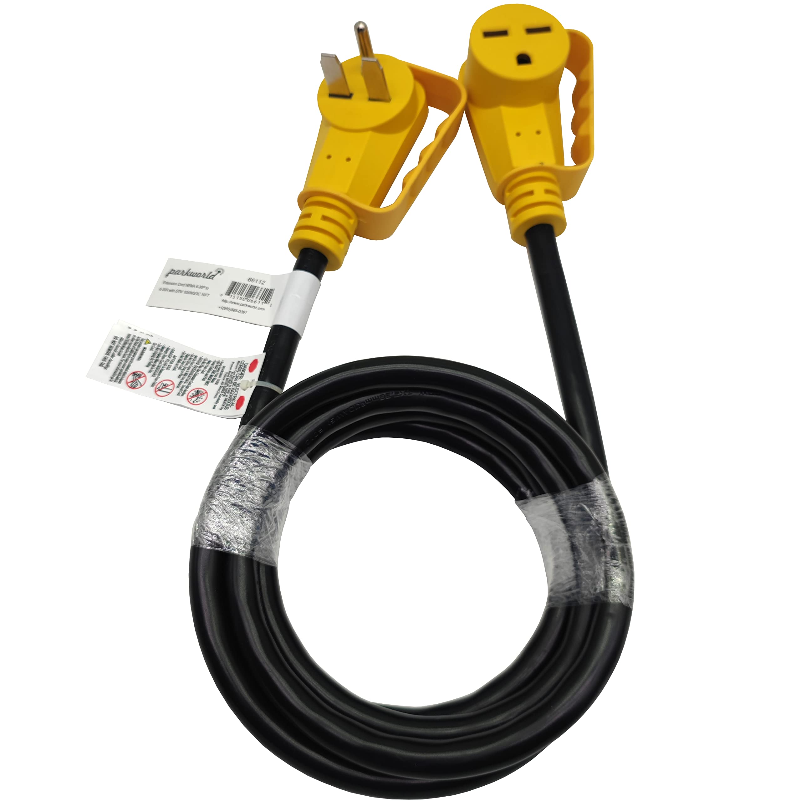 Parkworld NEMA 6-30 Extension Cord for Workshop and EV Charger, 3-Prong, 30 AMP, 250 Volts, 7500 Watts (10FT)