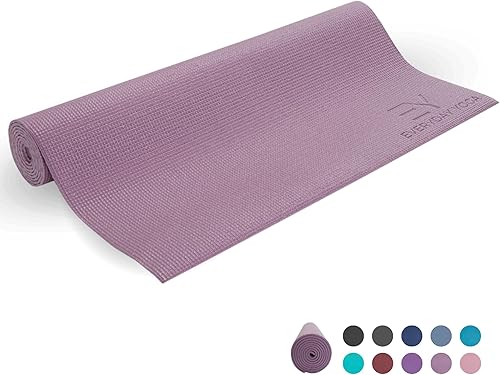 Miniatura 14 de Everyday Yoga Estera Deluxe, espaciosa de 72"x24" antideslizante para cómodos entrenamientos en casa, extra gruesa de 3-5mm Merlot,Rosa (Dusty