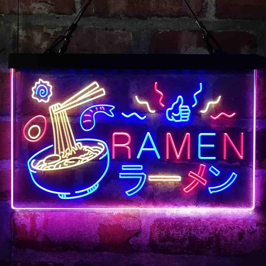 ADVPRO Japan Ramen Noodle Food Tri-color Led Neon Sign Red & Blue & Yellow 13 x 8.7 Inches st9s32-i3613-rby