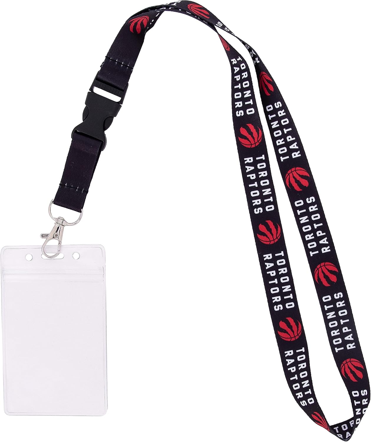 Desert Cactus Toronto Raptors Lanyard ID Badge Holder NBA Car Keys Keychain Snap Buckle National Basketball Association (Design 2 with Pouch)