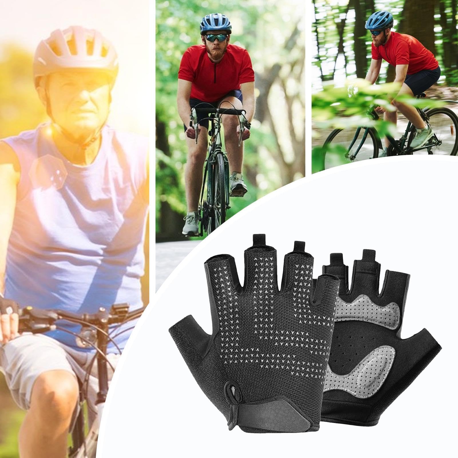 Youngwier Fahrradhandschuhe,Reflektierende Handschuhe