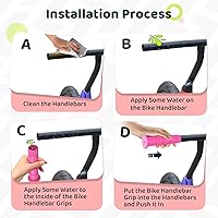 Vista 6 de SAPLIZE Bike Handlebar Grips, for Kids Girls Boys Bikes, Balance Bikes, Road Bikes and Sctoors, Length 4.9", Soft and Comfortable